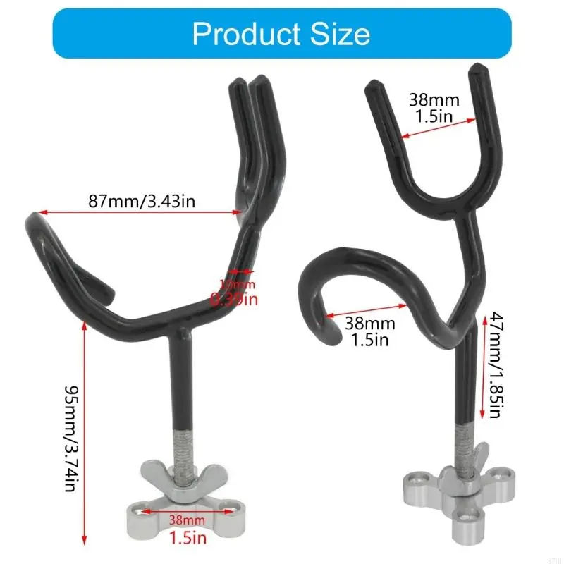 Fishing Rod Rack Brackets Fishing Rod Brackets with Mount Base for Boats 20 Degree Secure Grip Rod Brackets