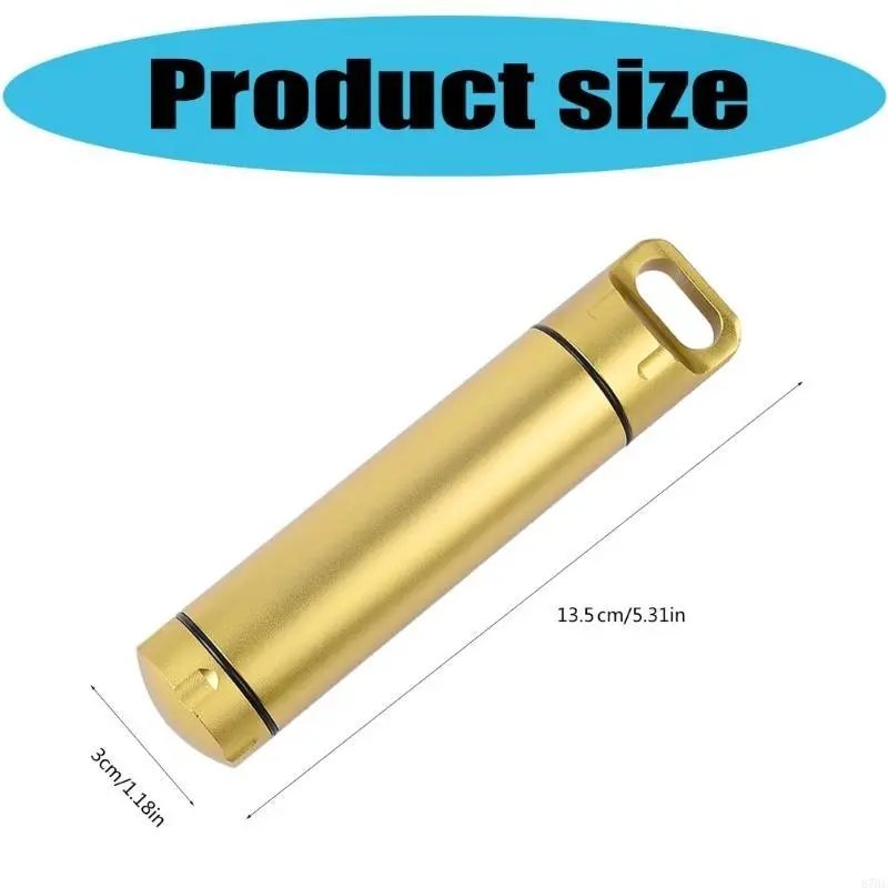 Aluminum Alloys Outdoor Waterproof Capsule Double Ended Opening Container for Camping and Hiking Adventures