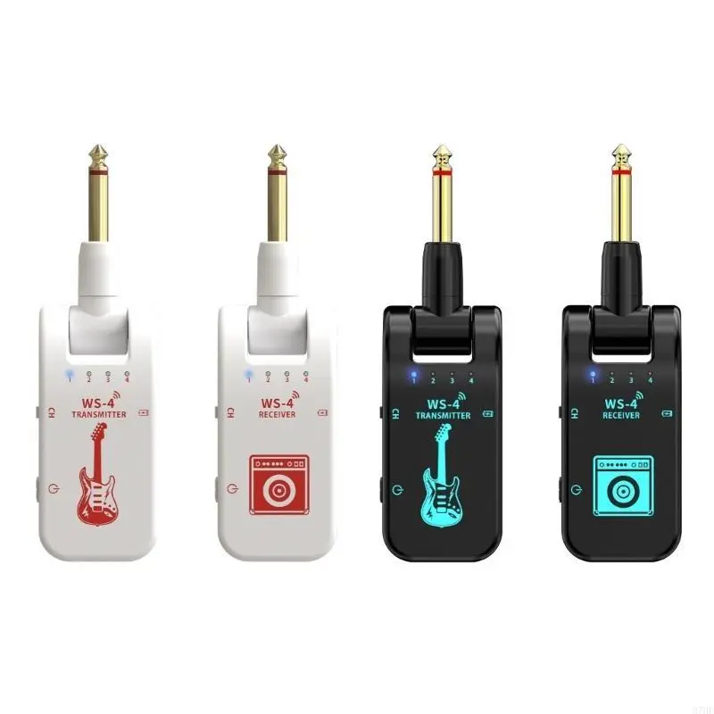 2.4GHz Wireless Guitar System Transmitters Receiver 8 Channels Transmission