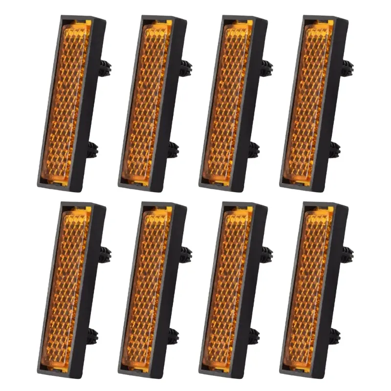8 Pcs Bicycle Pedal Reflector Safety Night Cycling Reflective Mountain Bike Accessory Mount Vintage Clip Tube Warning Reflector