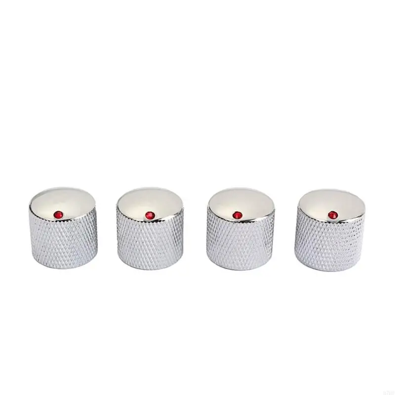 4Pcs Electric Guitar Bass Knobs Volumes Tone Control Knobs Guitar Dome Top Knobs Potentiometer Caps Easy to Install