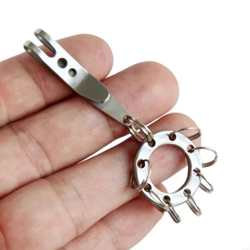 Stainless Steel Suspension Pocket Clip Key Holder with Keychain Belt Clip