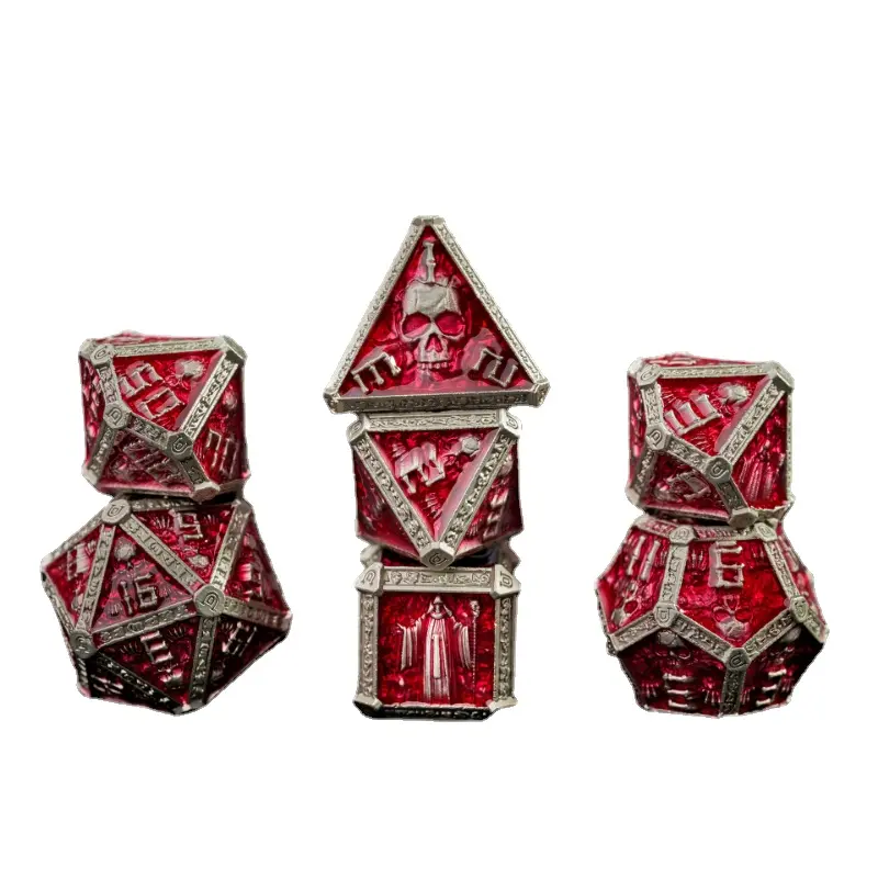 New Wizardry Dice Polygonal Metal Dice Board Game Entertainment Cross Border Metal Dice