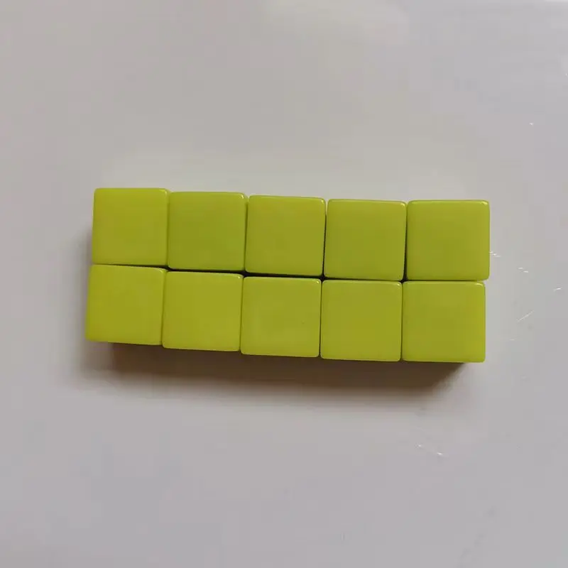 10Pcs/set Grass Green Light Panel Square Corner Dice Dice Toy Supplies 1.6CM