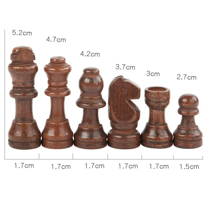 2021 Foreign Trade Hot Sale Large 2.2-inch Wooden Wooden Chess Pieces Accessories Without Chess Board