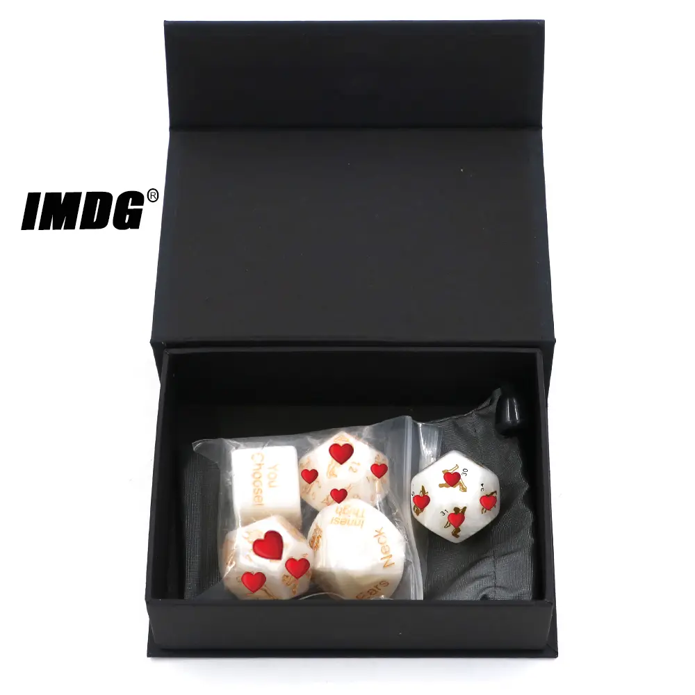 5pcs/set New Sexy Dice Polyhedron Acrylic Marbled patterns Multi-faceted Posture Fun Game Dice