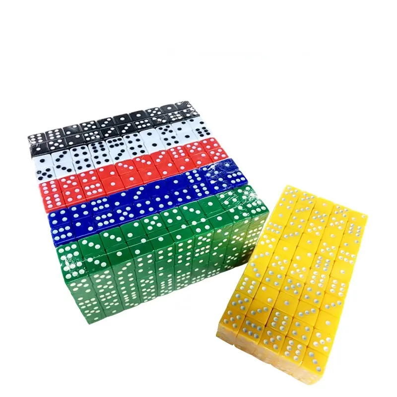 100Pcs/set 12mm Right Angle Solid Color Dice Acrylic Point Sieve Mahjong Ktv Bar Supplies Dice