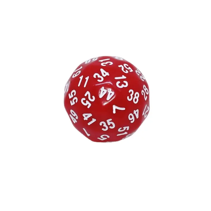 1Pcs Sixty-sided Acrylic Multi-sided Dice Large 1-60 Digital Dice Children's Toys Game Accessories Early Education Teaching Aids