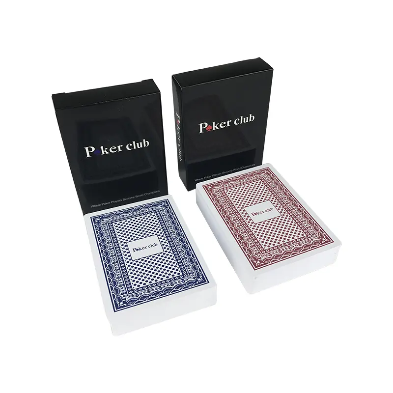 1 Plastic Wide Card Large Character 6.3*8.8CM Red Blue Texas Smooth Poker Club Waterproof Wear-resistant Entertainment Game