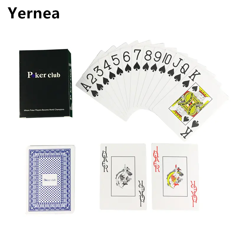 Smooth Waterproof Baccarat Texas Hold'em Plastic Playing Cards PVC Poker Club Cards Wear-resistant 2.48*3.46 inch