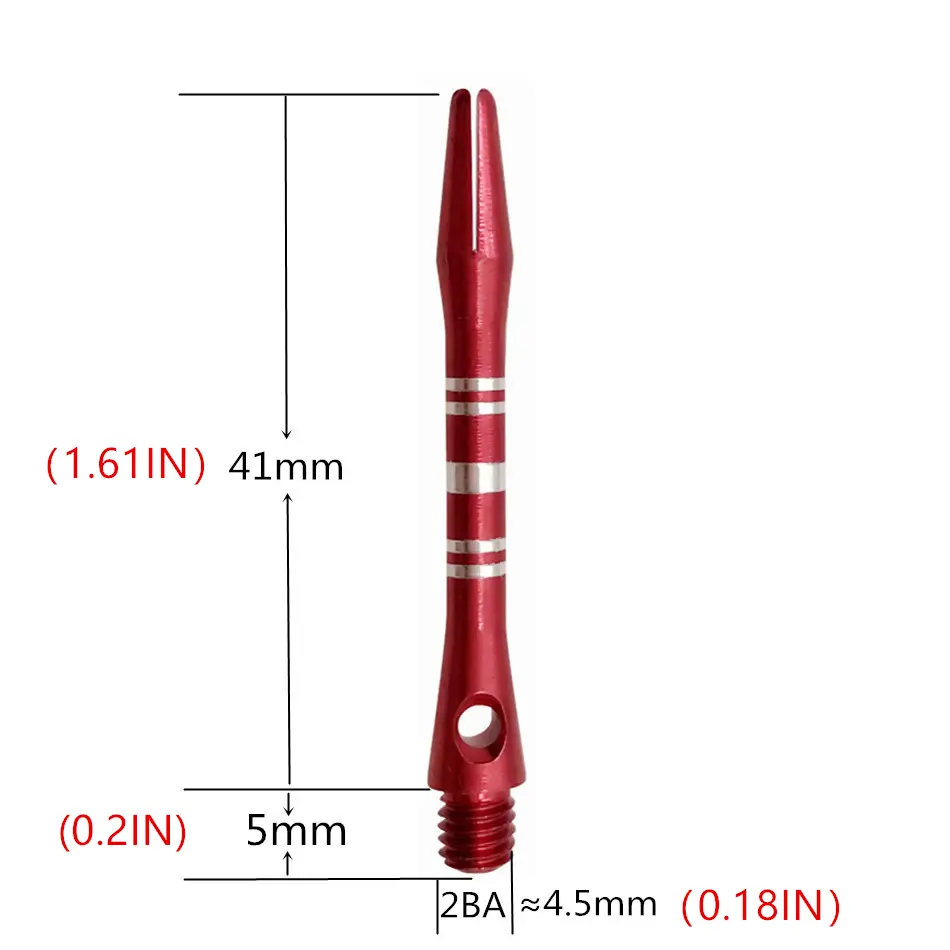 3pcs 1 Set Of Color Dart Rod 46mm/1.81in Aluminum Alloy Material 4 Color Dart Rod Accessories Throwing Dart Rod