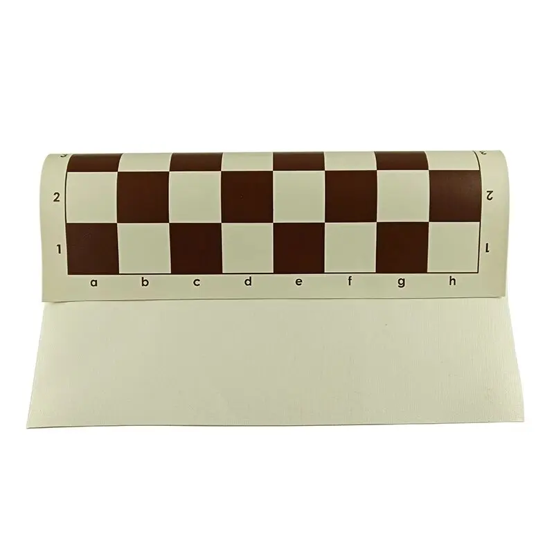 High Quality Portable PVC Roll Leather Soft Chessboard 43cm/16.9in Chess Game Accessories Standard Chessboard