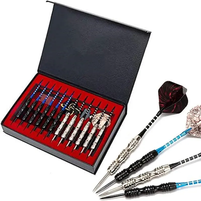 Metal dart Steel tip 12 / set aluminum dart rod plastic post Extra flying dart sharpener needle stone box