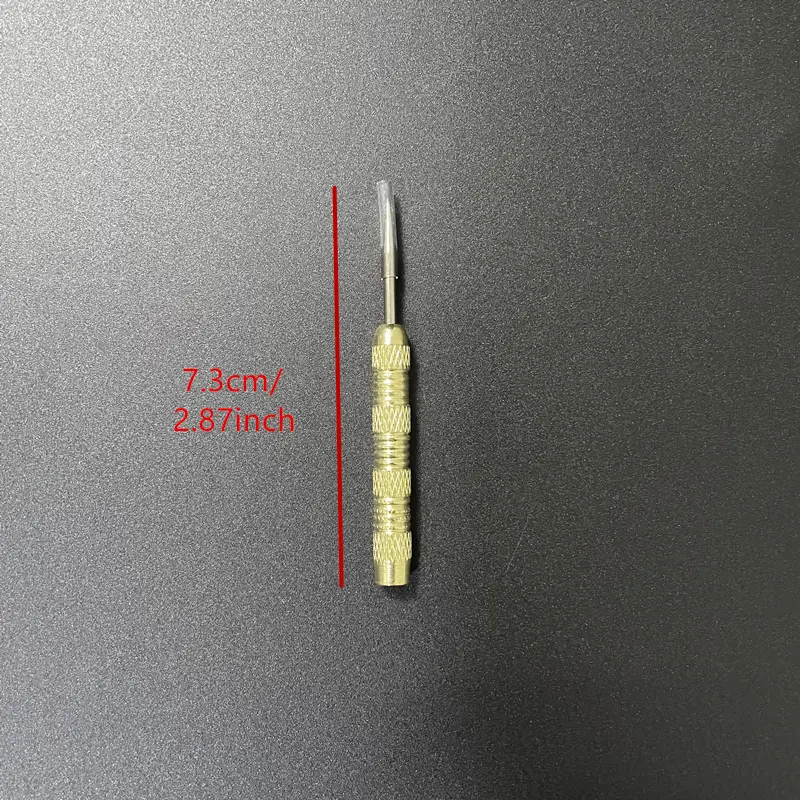 12 dart needles 13 g/0.46 ounces exquisitely carved yellow pattern iron material electroplating process accessories steel tips