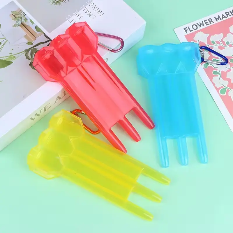1Pc Dart Box Portable Transparent Darts ABS Dart Box Key Lock Buckle Integrated Universal Dart Box Suitable for Most Darts