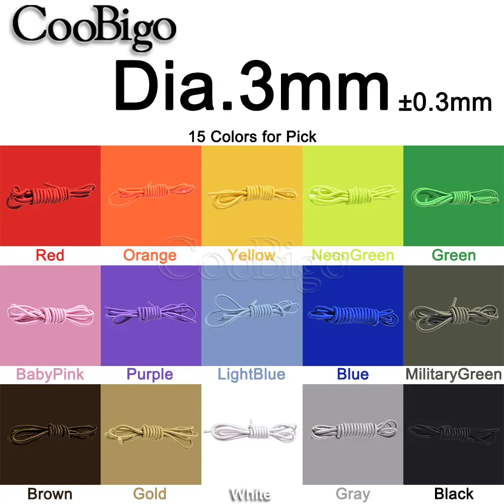 10 Meter 3mm Strong Elastic Rope Bungee Shock Cord Stretch String for DIY Jewelry Making Outdoor Project Tent Kayak Boat Backage