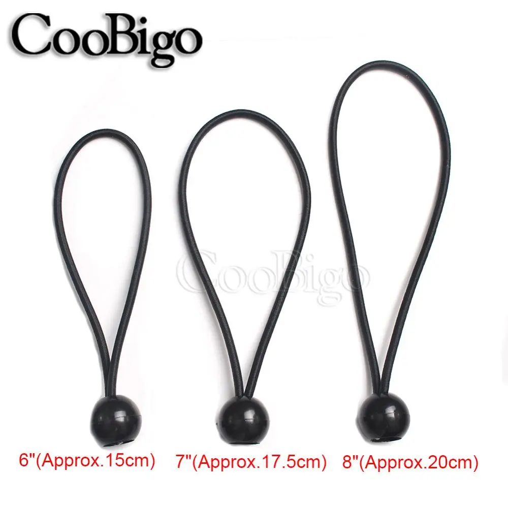 10Pcs Ball Bungee Cords Elastic Rope Canopy Tarp Tie Fixed Shelter Cargo Camping Tent Poles Outdoor Accessories 15cm 18cm 20cm