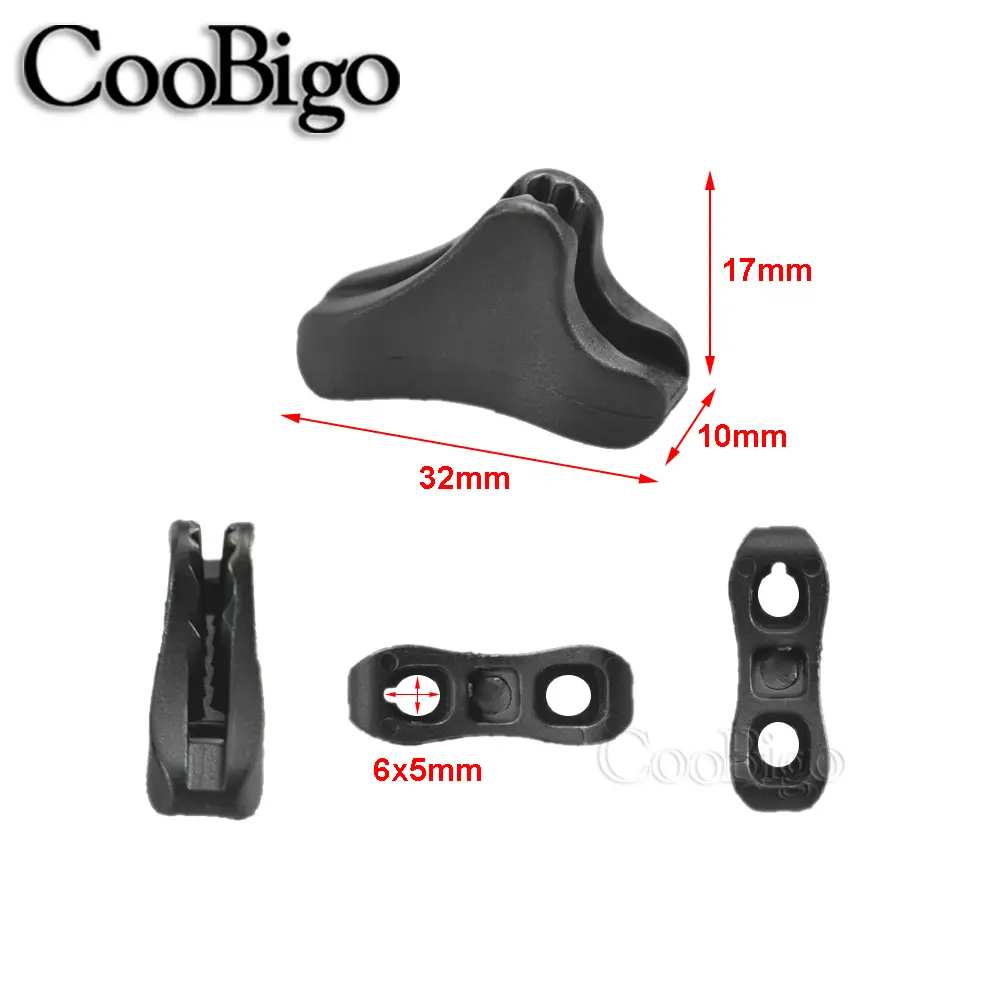 5pcs Plastic Tent Wind Rope Buckle Awning Cord Fastener Triangles Anti-slip Clip Reusable Outdoor Camping Accessories Luminous