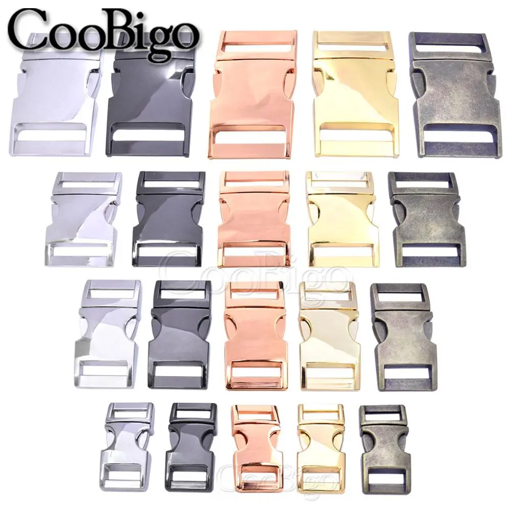 10pcs Metal Side Release Buckle Paracord Bracelet Clasp Outdoor Backpack Strap Belt Webbing DIY Accessories 10mm 15mm 20mm 25mm