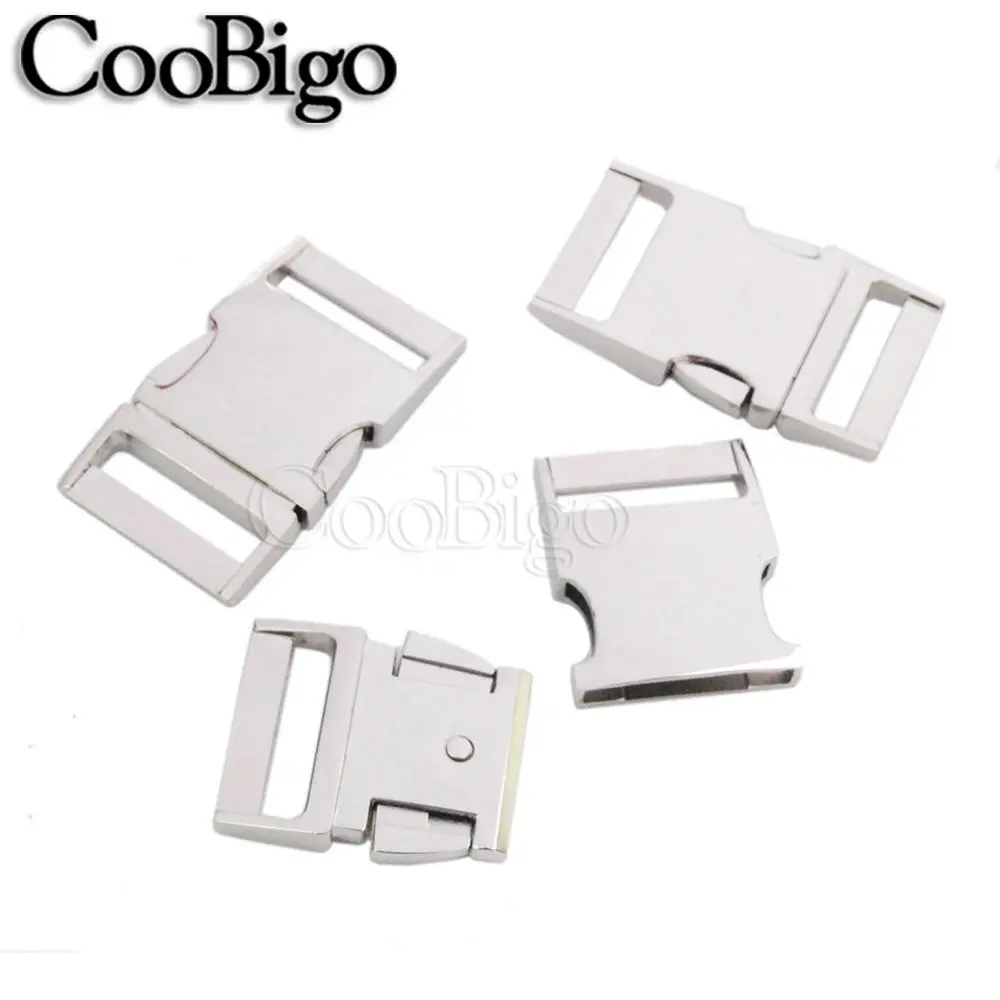 10pcs Metal Side Release Buckle Paracord Bracelet Clasp Outdoor Backpack Strap Belt Webbing DIY Accessories 10mm 15mm 20mm 25mm