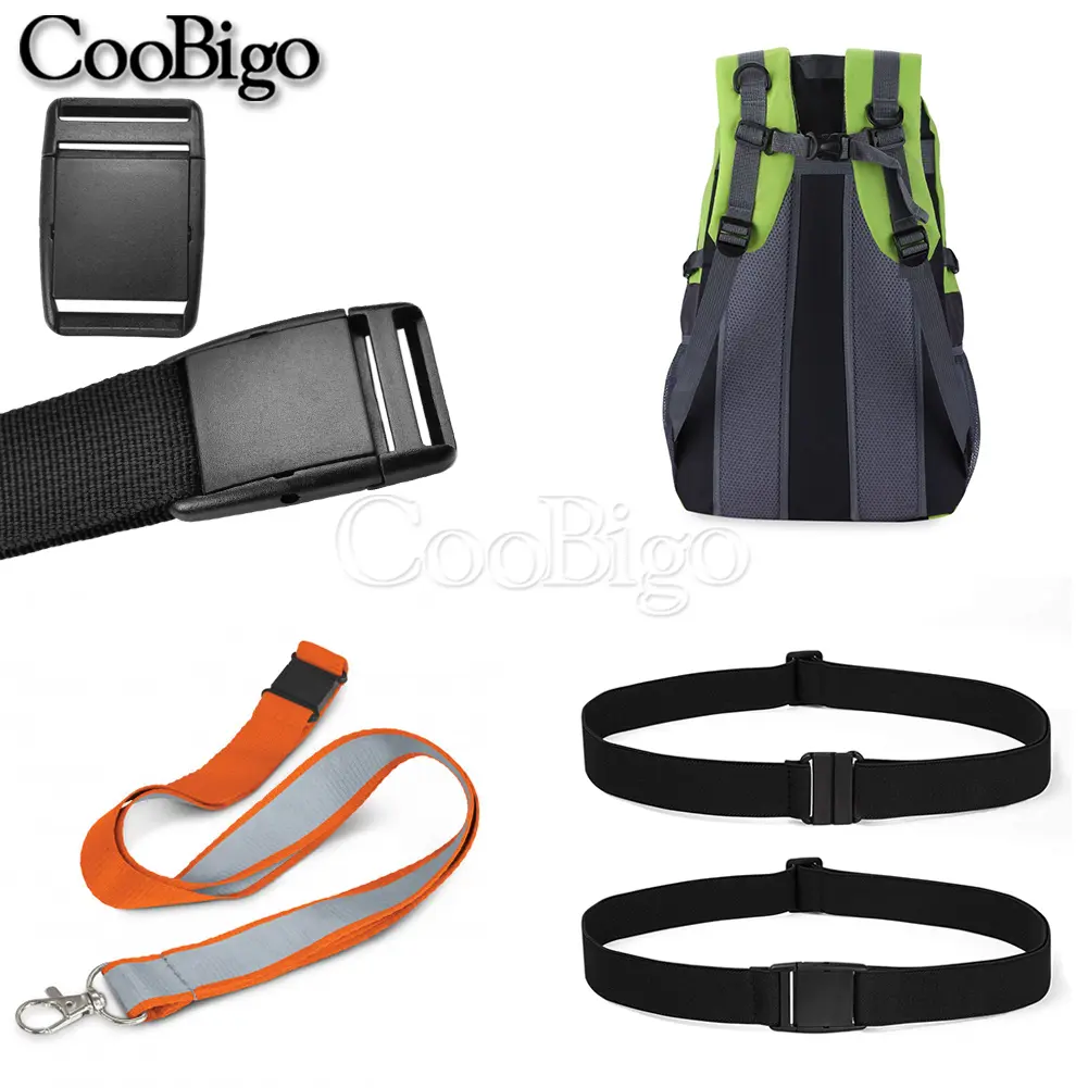 10pcs Center Release Buckles Plastic For Outdoor Backpack Bags Sports Luggage Belt Buckle Accessories 20mm 25mm 30mm 38mm