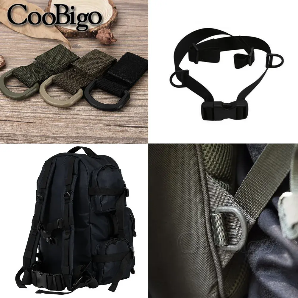 10pcs D Ring Slider Buckle Adjustable Clasp Belt Strap Webbing Dog Collar Outdoor Backpack Luggage DIY Craft Accessories Plastic