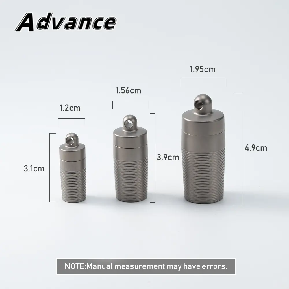 S/M/L Small Storage Bottle Portable Box Waterproof Titanium Bottle Outdoor Tool EDC