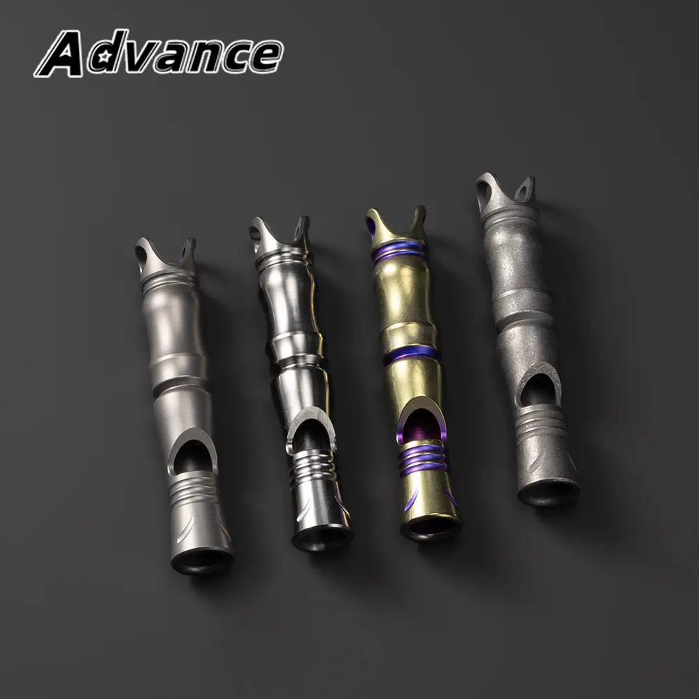 1pc Whistle Keychain Pendant Accessories Portable EDC Titanium Outdoor Tool