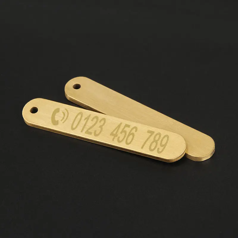 Custom Phone Brass Key Ring Personalized Tag Name Pendants Copper Keychains Paracord Rope DIY Accessories
