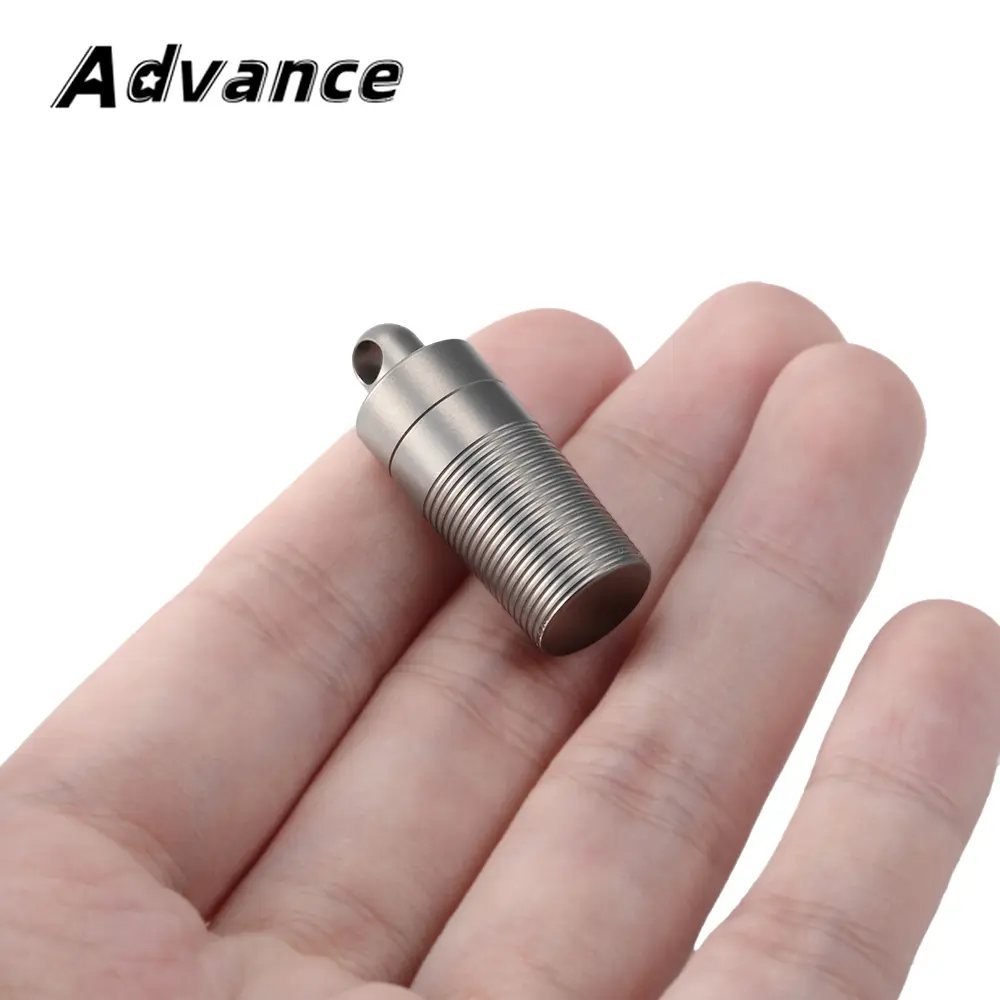 Small Storage Box Portable Waterproof Titanium Bottle Outdoor Tool EDC