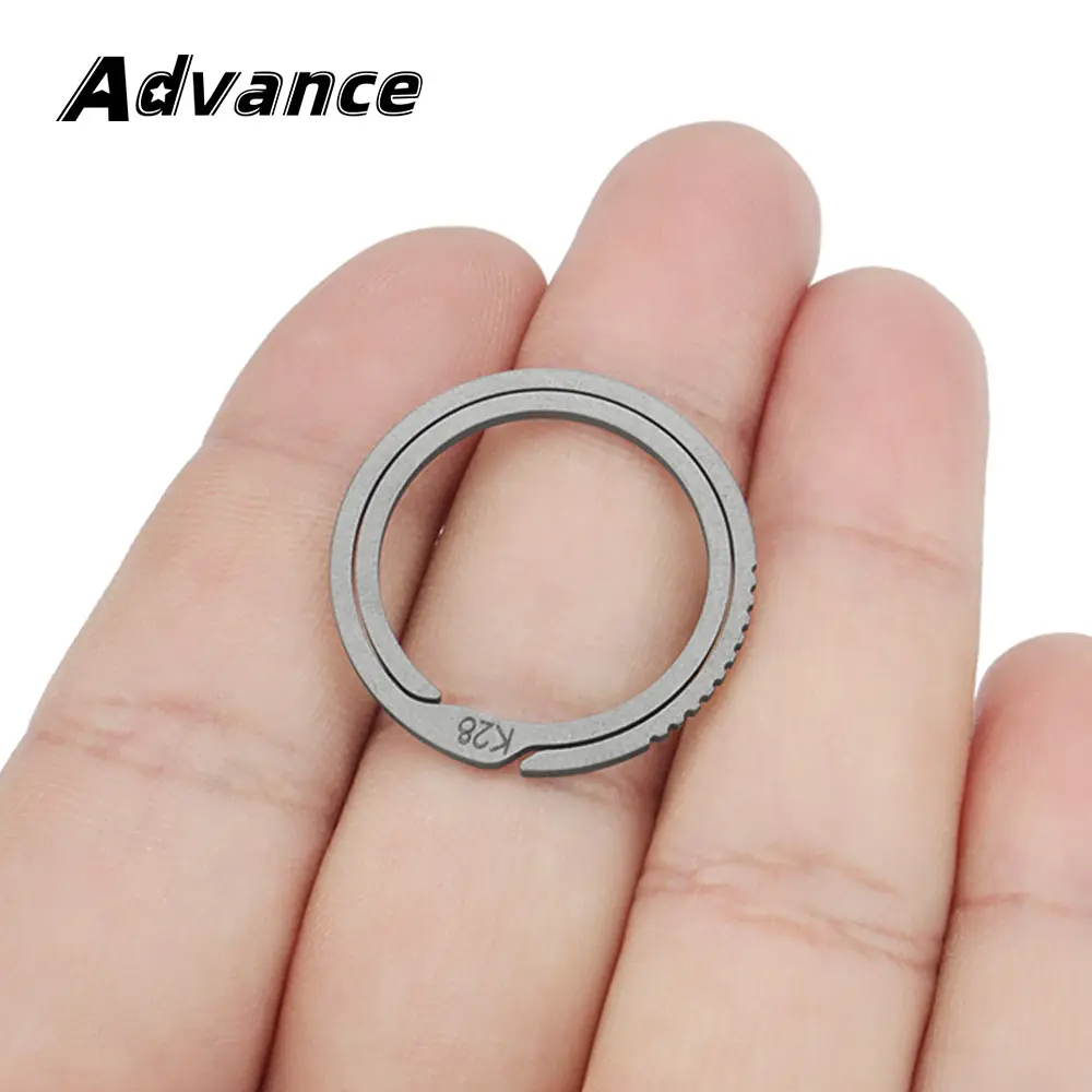 Thin 1.5mm Titanium Alloy Ring Keychain EDC Tool DIY Multifunctional Outdoor Car Keychain