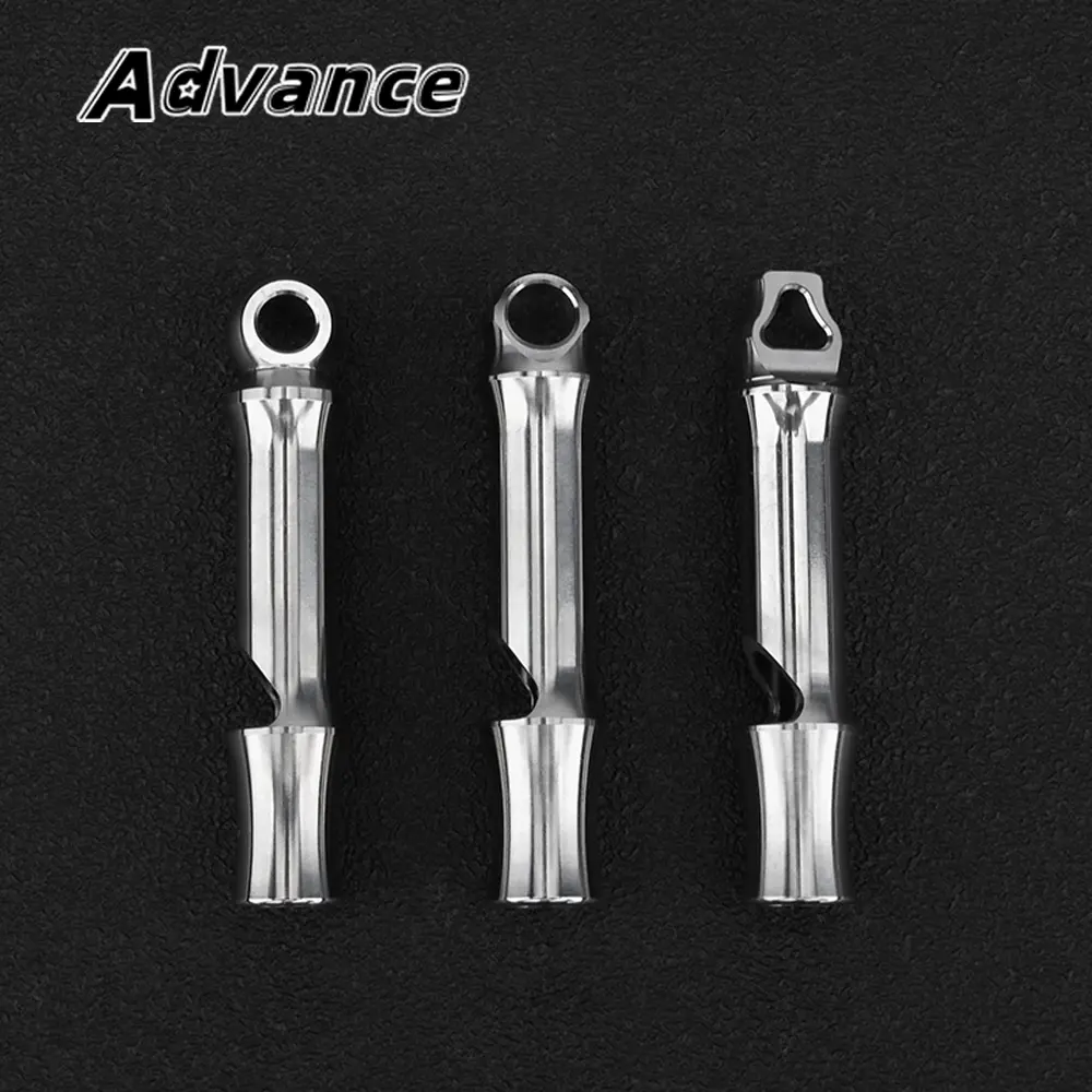 Titanium Alloy Single Tube Portable Hanging Hole Whistle High Frequency High Decibel Whistl Outdoor Camping Tools