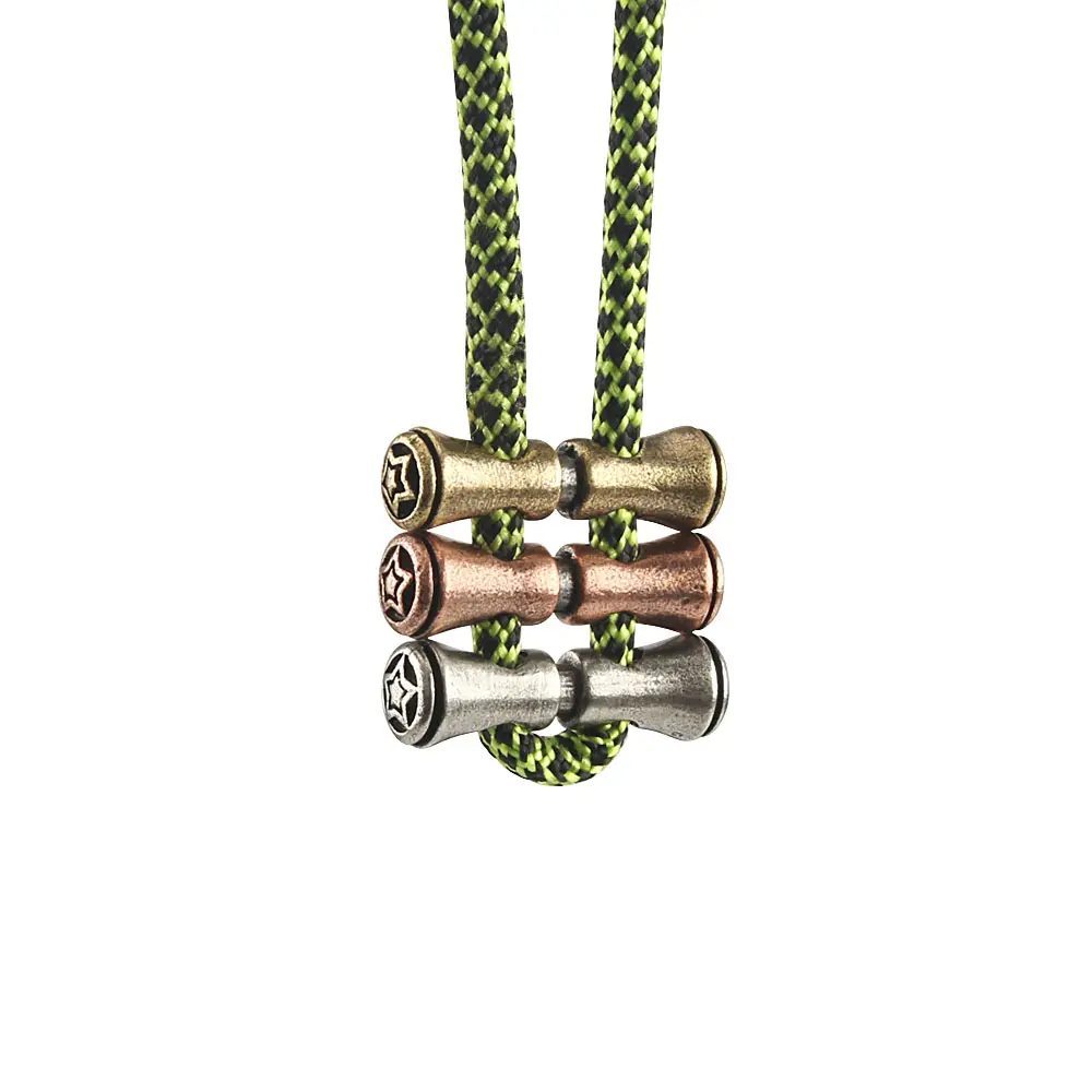 Simple Knife Beads Pendant Brass DIY Bead Umbrella Rope Paracord Tail Buckle Keyring Accessories