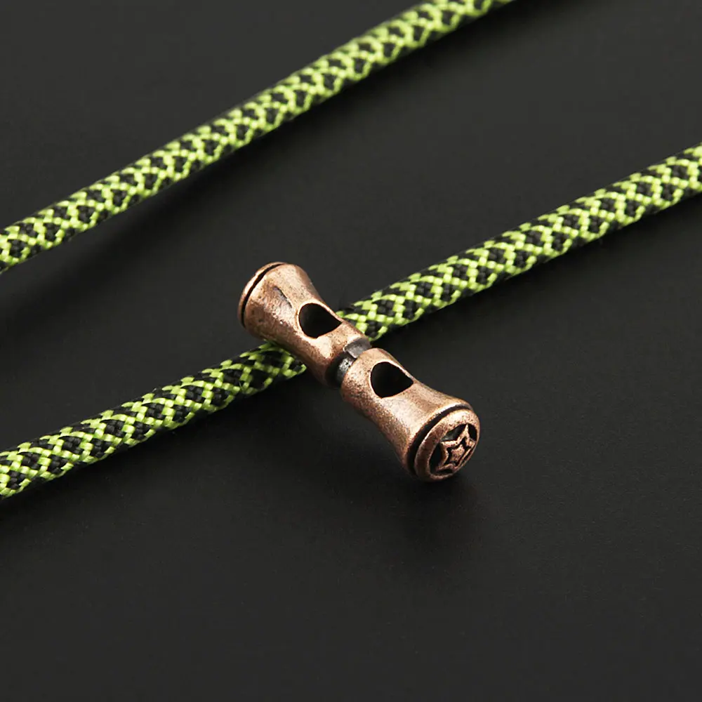 Simple Knife Beads Pendant Brass DIY Bead Umbrella Rope Paracord Tail Buckle Keyring Accessories