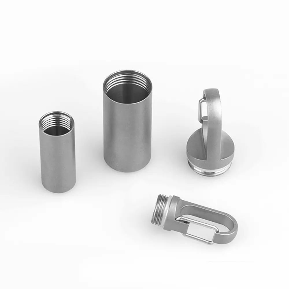 S/L Titanium Alloy Waterproof Bottle Key Chain accessories Bottle EDC