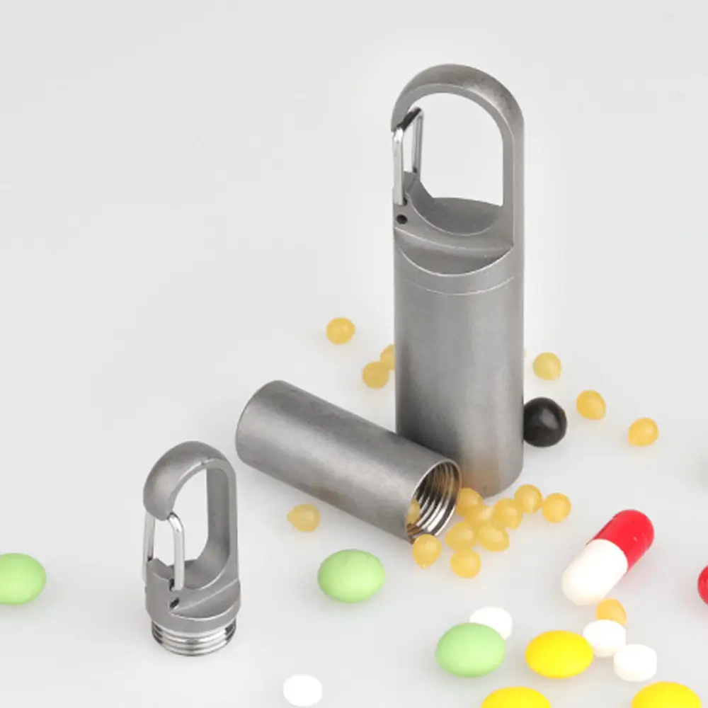 S/L Titanium Alloy Waterproof Bottle Key Chain accessories Bottle EDC