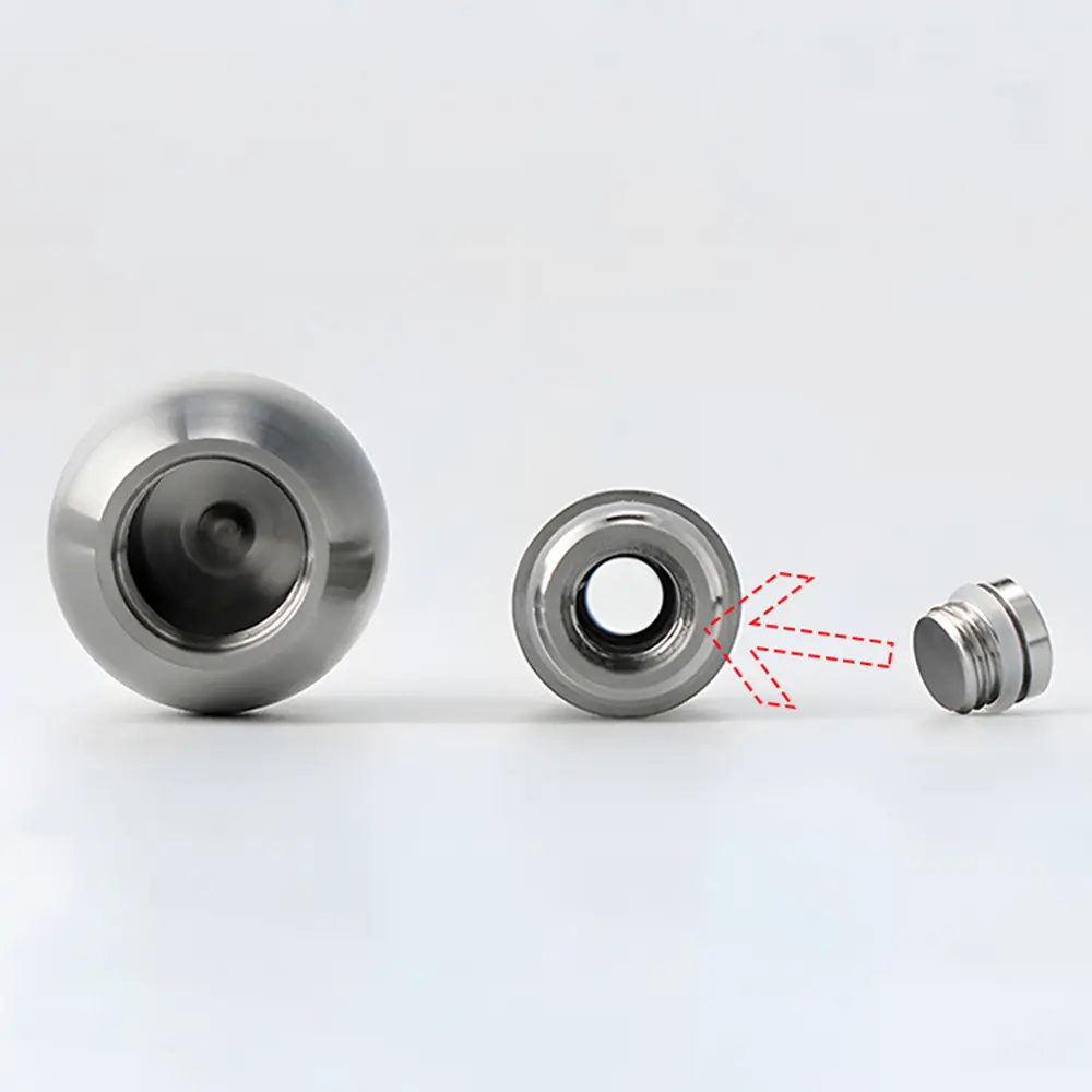 Bottle Shape Titanium Alloy Waterproof Canister Seal Bottle Box Outdoor Camping Tool