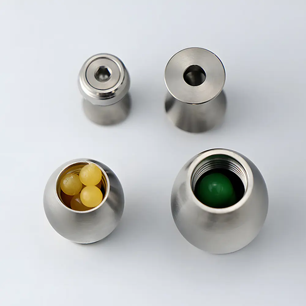 Bottle Shape Titanium Alloy Waterproof Canister Seal Bottle Box Outdoor Camping Tool