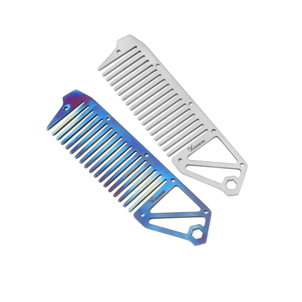 Titanium Alloy Comb EDC Super Light Titanium Comb  EDC Outdoor Small Tool