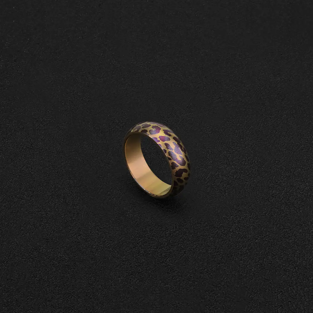Titanium Alloy Finger Ring Leopard Gadgets Accessories Pendants Keyring Outdoor Tool DIY