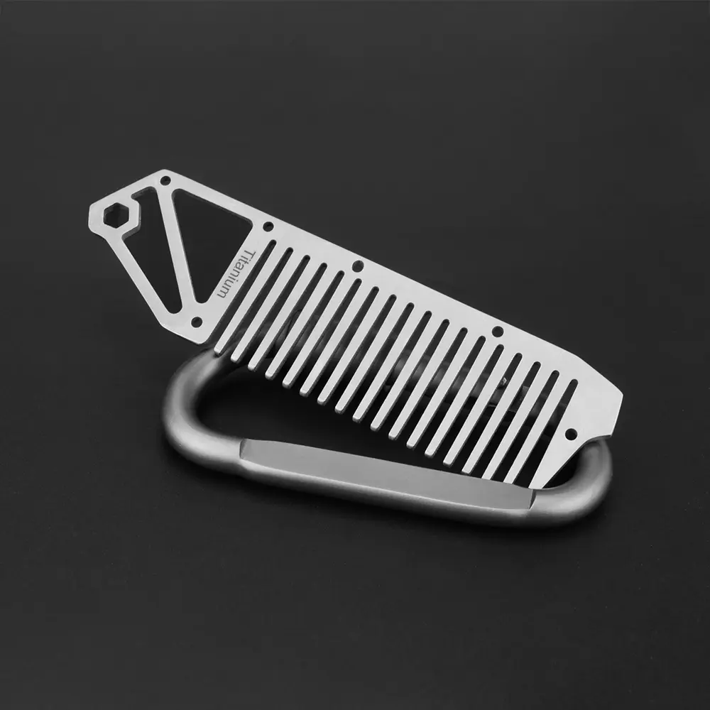 Titanium Alloy Comb EDC Super Light Titanium Comb  EDC Outdoor Small Tool