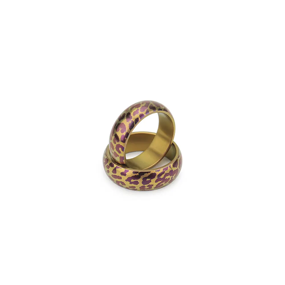 Titanium Alloy Finger Ring Leopard Gadgets Accessories Pendants Keyring Outdoor Tool DIY