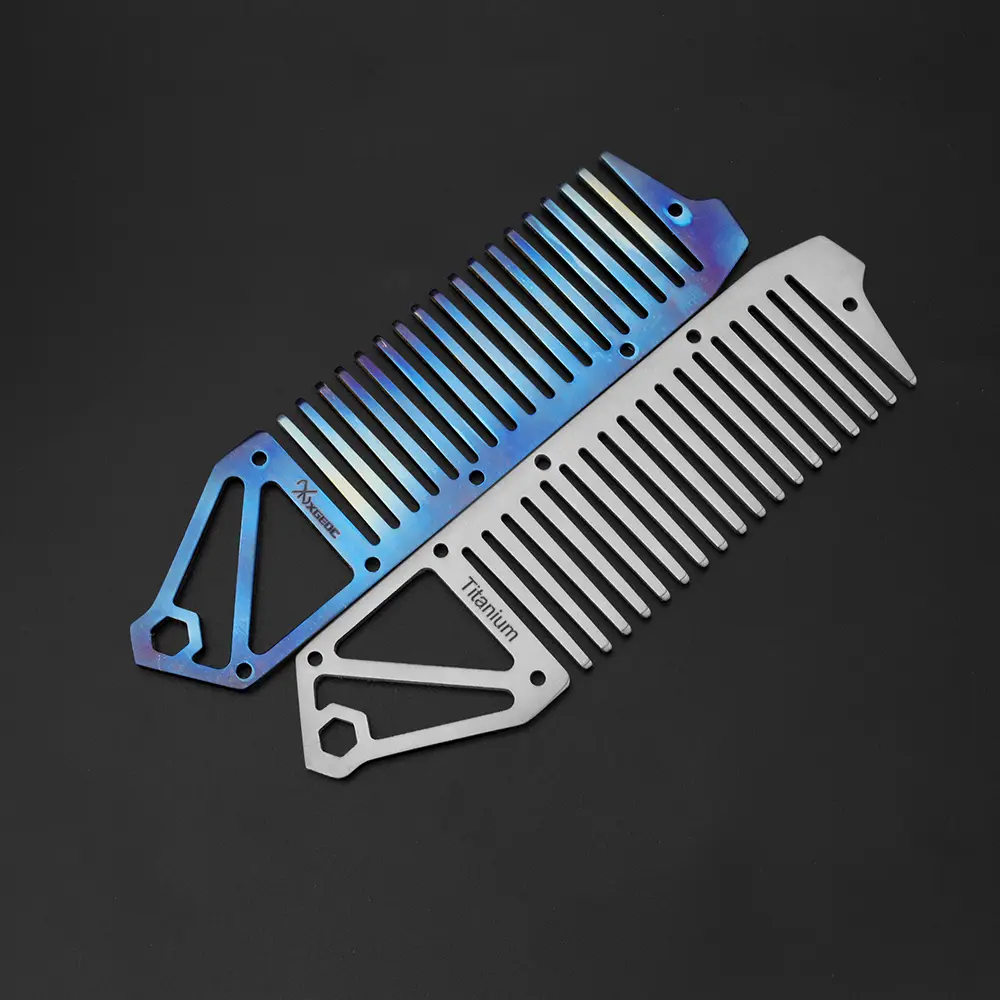 Titanium Alloy Comb EDC Super Light Titanium Comb  EDC Outdoor Small Tool