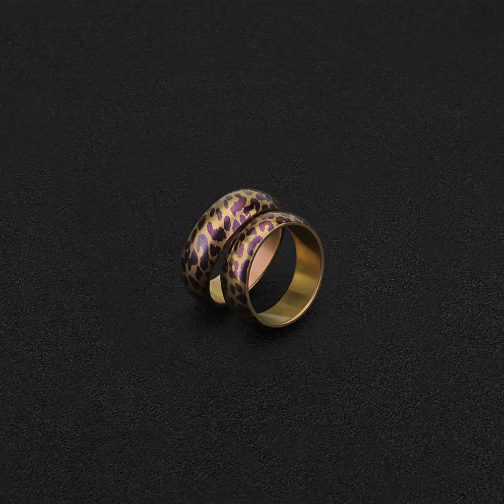 Titanium Alloy Finger Ring Leopard Gadgets Accessories Pendants Keyring Outdoor Tool DIY