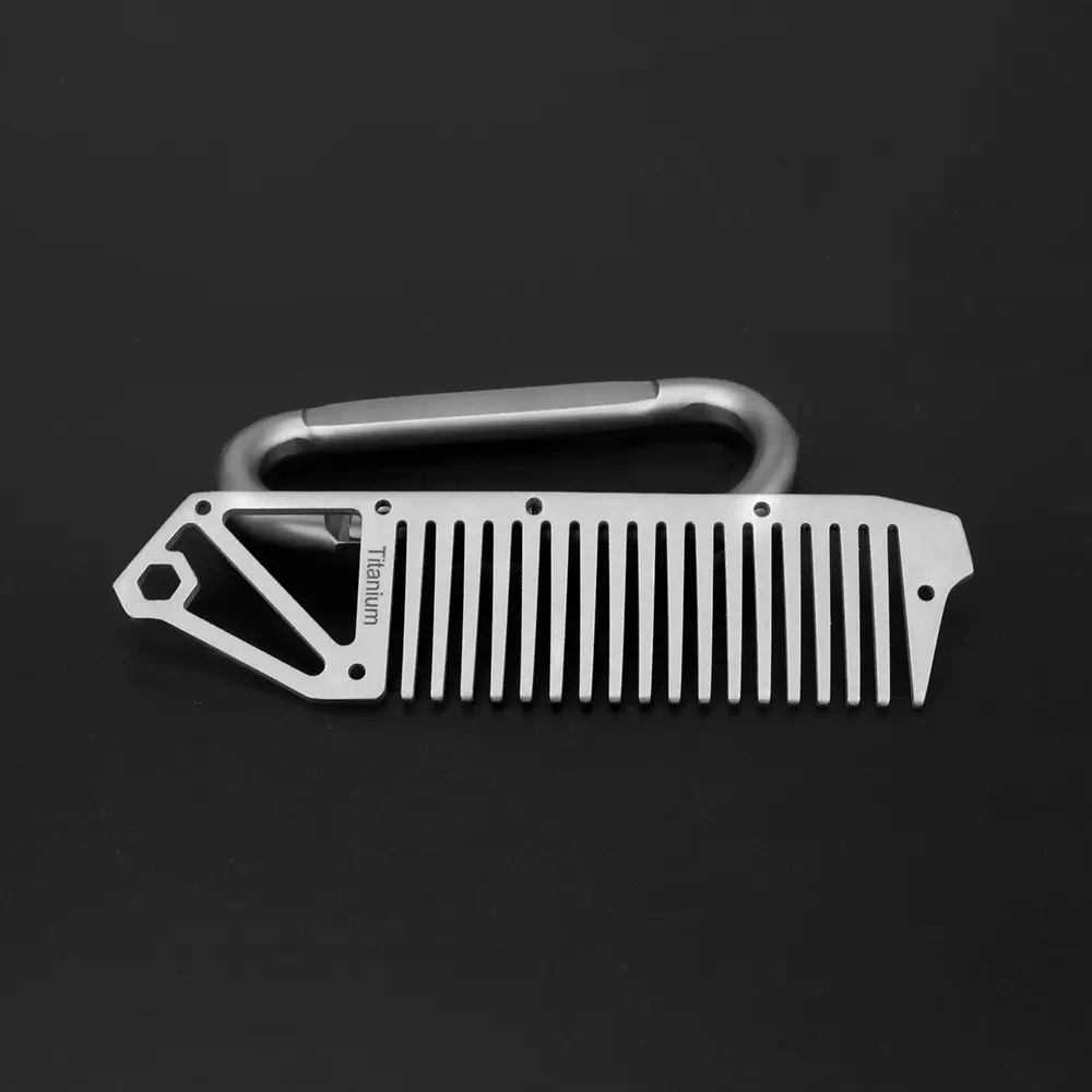 Titanium Alloy Comb EDC Super Light Titanium Comb  EDC Outdoor Small Tool