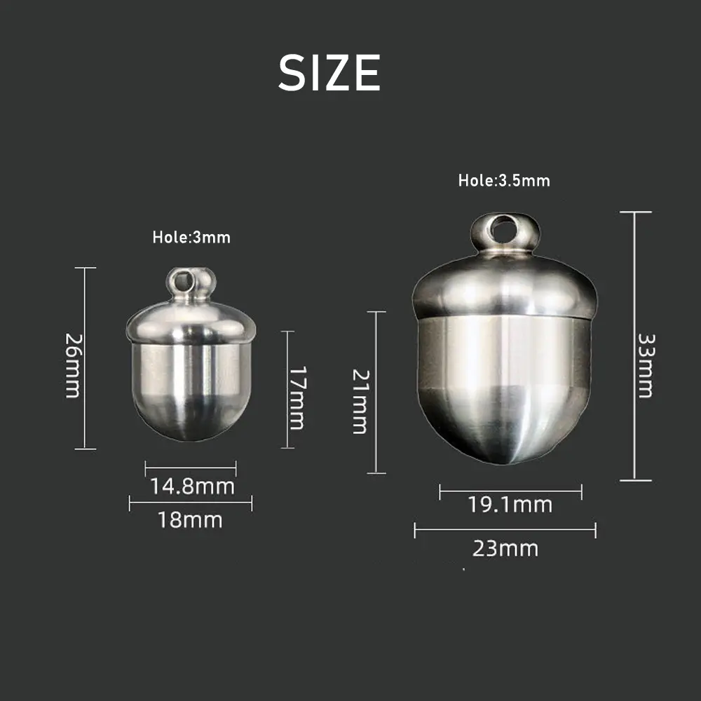 Acorn Shape Titanium Alloy Seal Bottle Waterproof Mini Titanium Bottle Outdoor Tool EDC