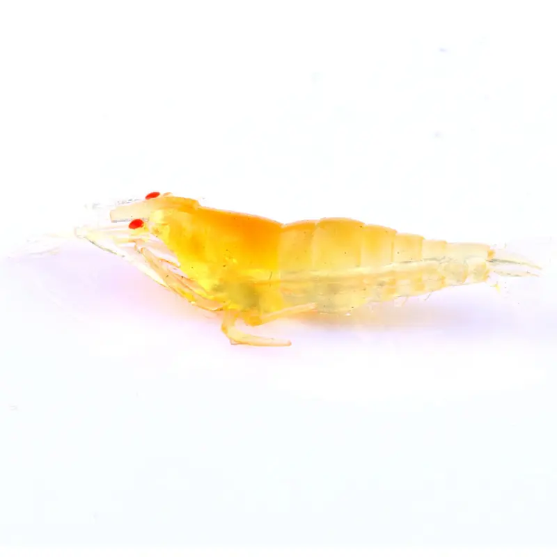 25PCS/LOT Pink Shrimp Soft Fishing Lure Grub Worm Bait Artificial Silicone Fishing Lures 4.8cm/1g