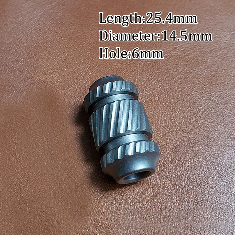 Long Style Gray Blue Yellow Titanium Knife Beads DIY Paracord Bead Sand Wash Flashlight Pendant Gift