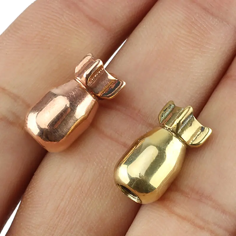 Brass Bomb Shape Knife Beads Umbrella Rope DIY EDC Red Copper Lanyard Paracord Bead