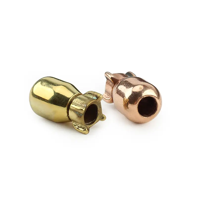 Brass Bomb Shape Knife Beads Umbrella Rope DIY EDC Red Copper Lanyard Paracord Bead